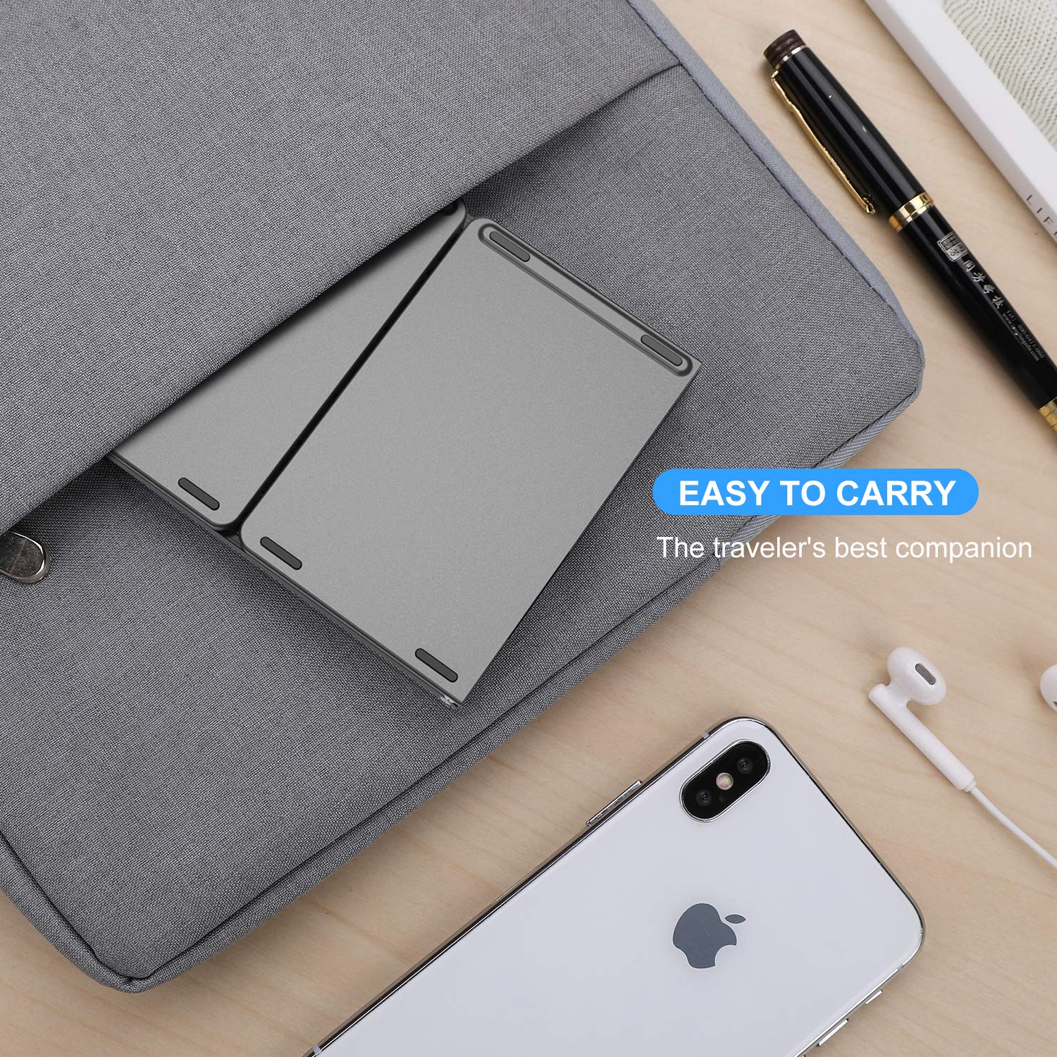 Jelly Kam Oplaadbare Bluetooth Toetsenbord Usb Bedraad Toetsenbord Dual Mode Mini Toetsenbord Met Touchpad Muis Voor Mobiele Telefoon Ipad Pc