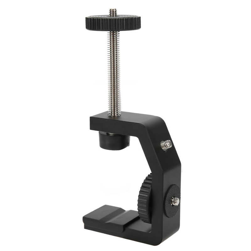ball head tripod head Desk Camera Mount Stand Aluminum Tabletop Desk C Clamp Light Stand with 1/4in Screw head ballhead