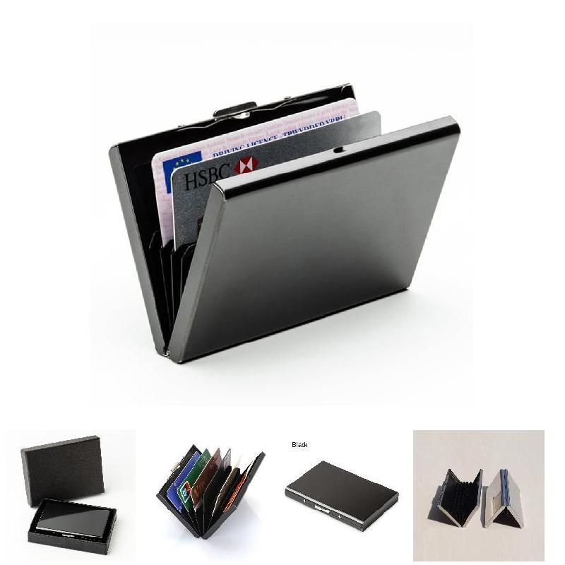 Porte-cartes de crédit pour hommes, étui en acier inoxydable, étanche, blocage RFID