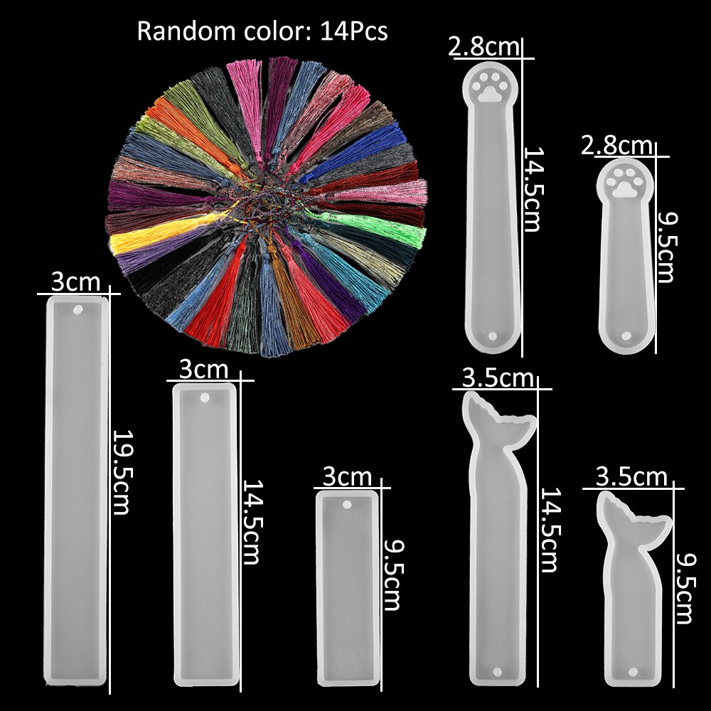 Juego de moldes de resina epoxi de 19 estilos, moldes de herramientas de resina UV de estilo mixto, accesorios de joyería hechos a mano DIY: 7