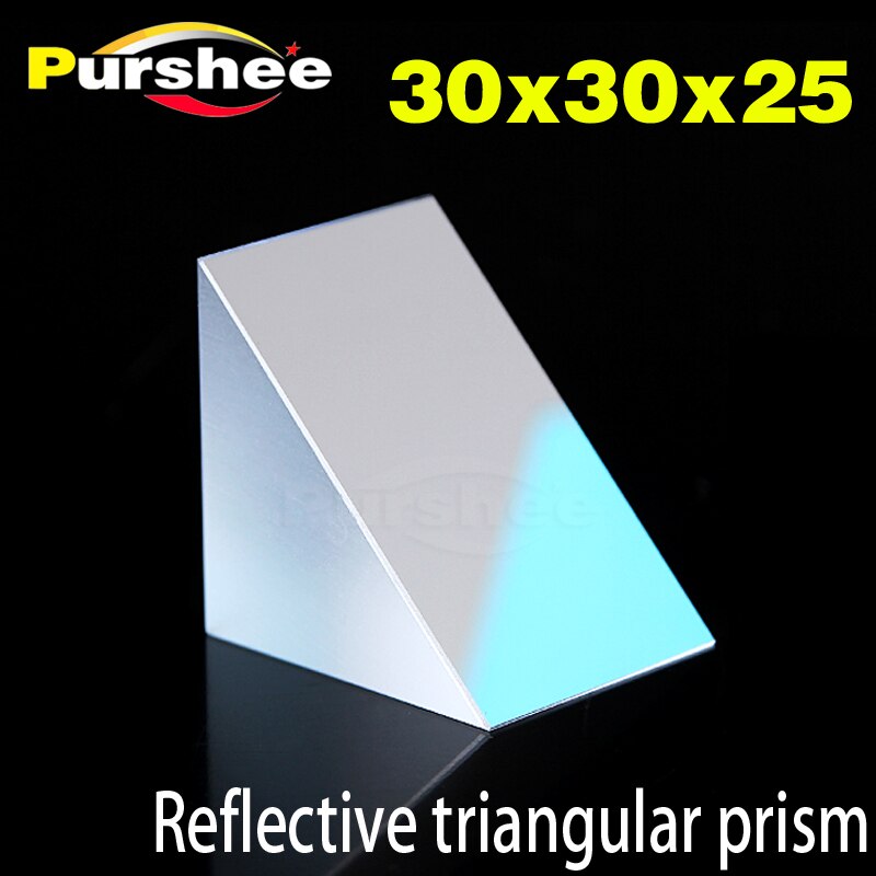 Optical glass driehoekig prisma met reflecterende film (30x30x25mm)