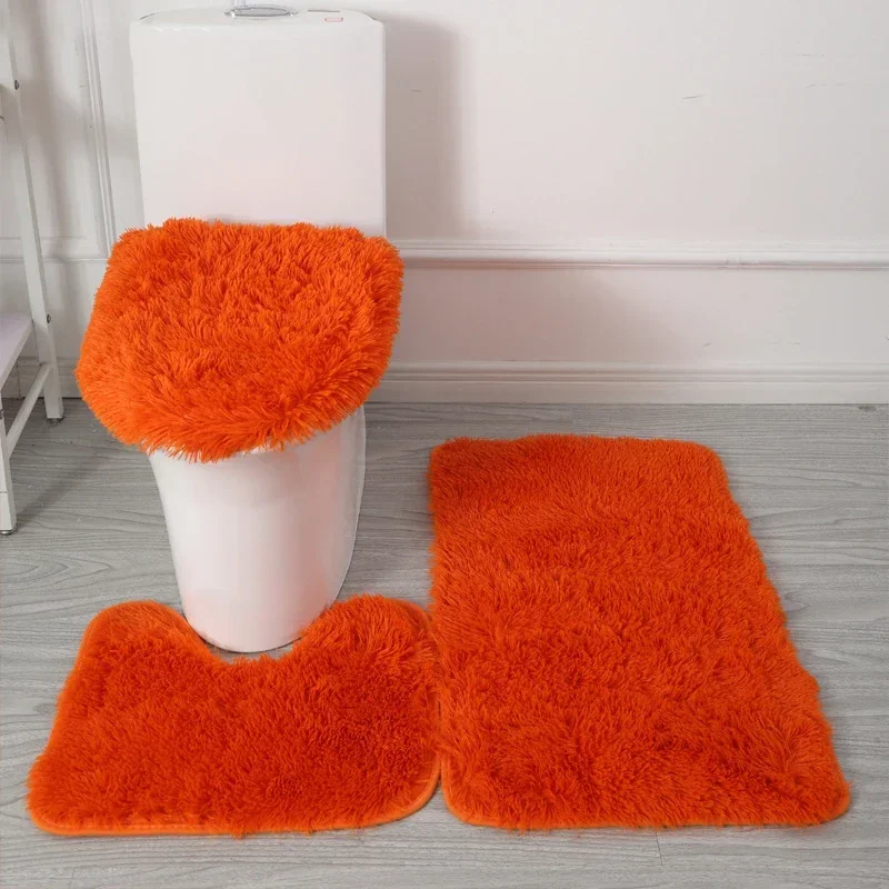 Anti-slip Bathroom Mat Set Luxurious 3-piece Bathroom Rug Set with Non-slip Backing Super Soft Microfiber for Toilet for Modern
