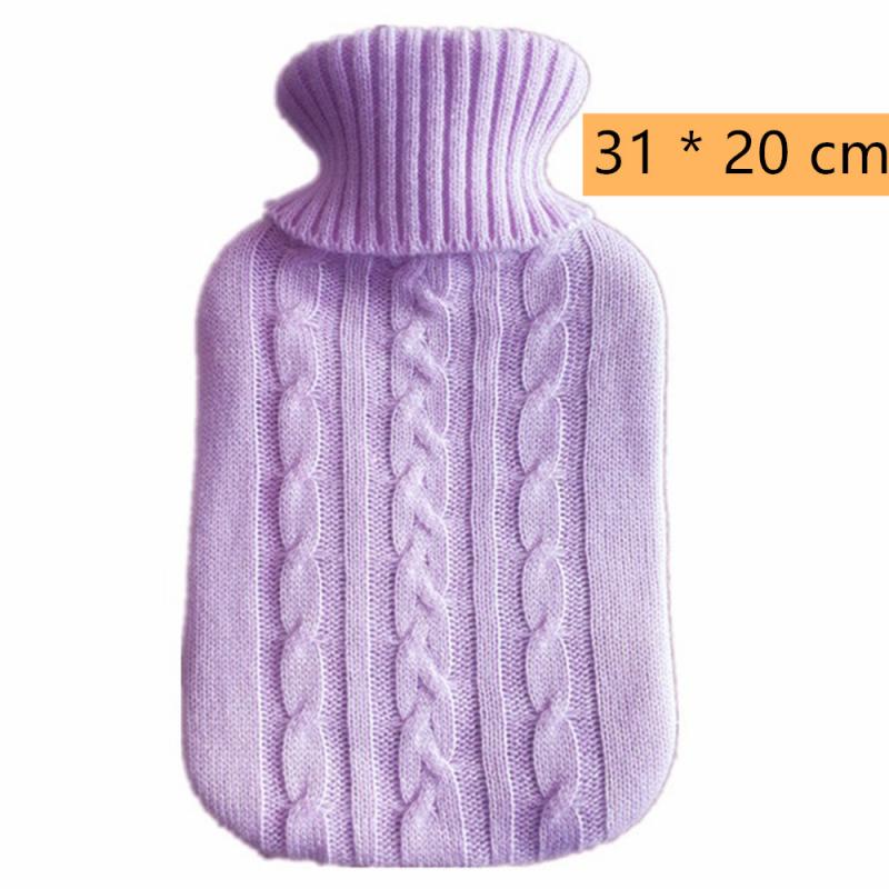 240/550ML Silicone Winter Bottle For Water Hand Warmer Student Microwave Heated Explosion-Proof Water Bottle Bag With Cover: 03 bag cover