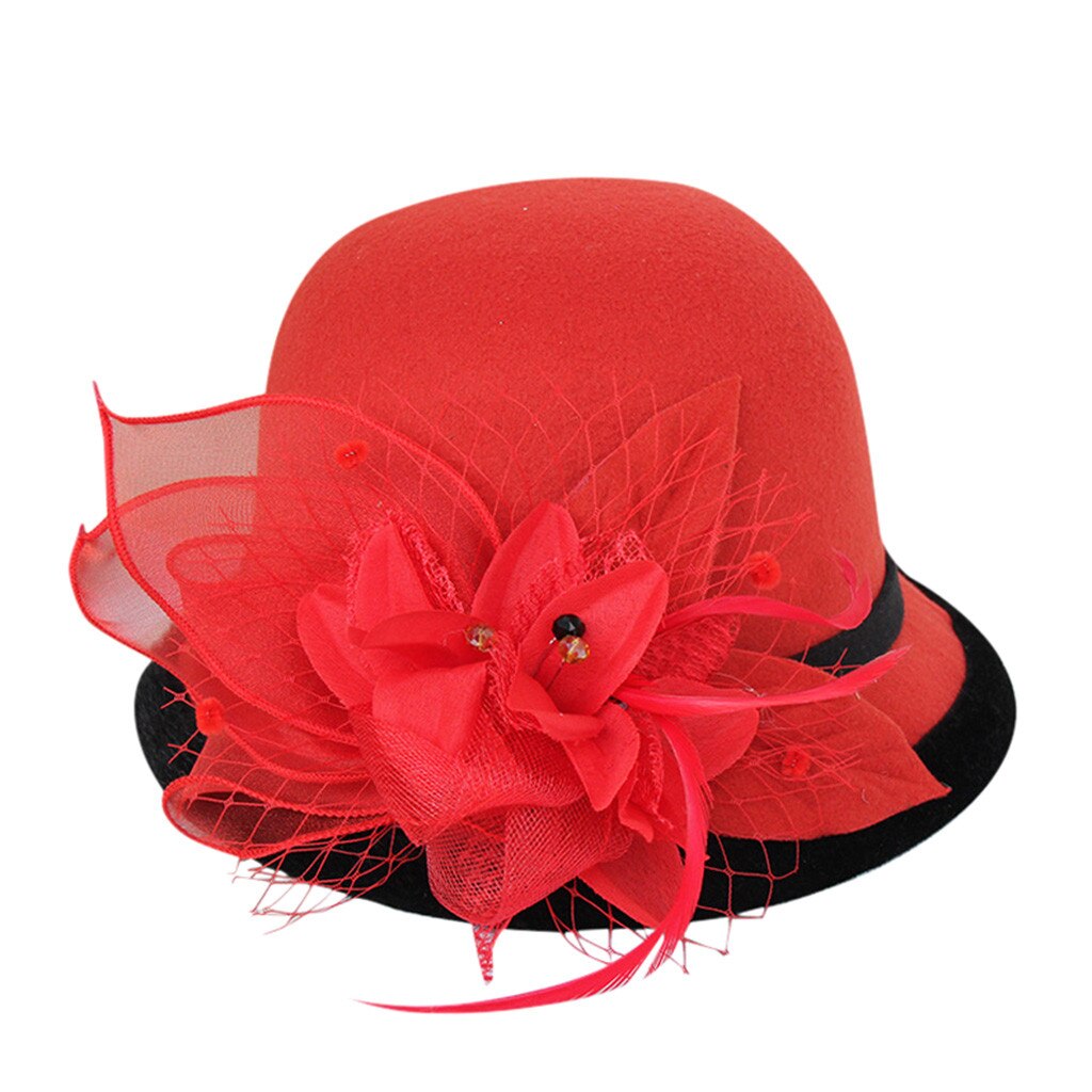Style Women Beret Hats French Style Hat Cap Vintage Warm Party Top Hat Soft comfortable women Hat#G40: Red