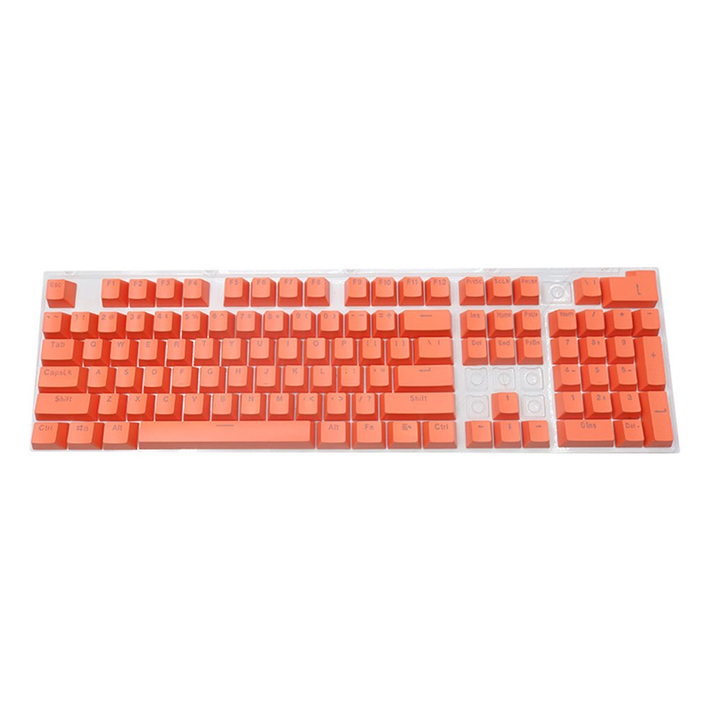 ABS material translucent keycaps Square Shape universal keycaps For Mechanical Keyboards Anti-riot and anti-dirty: Orange