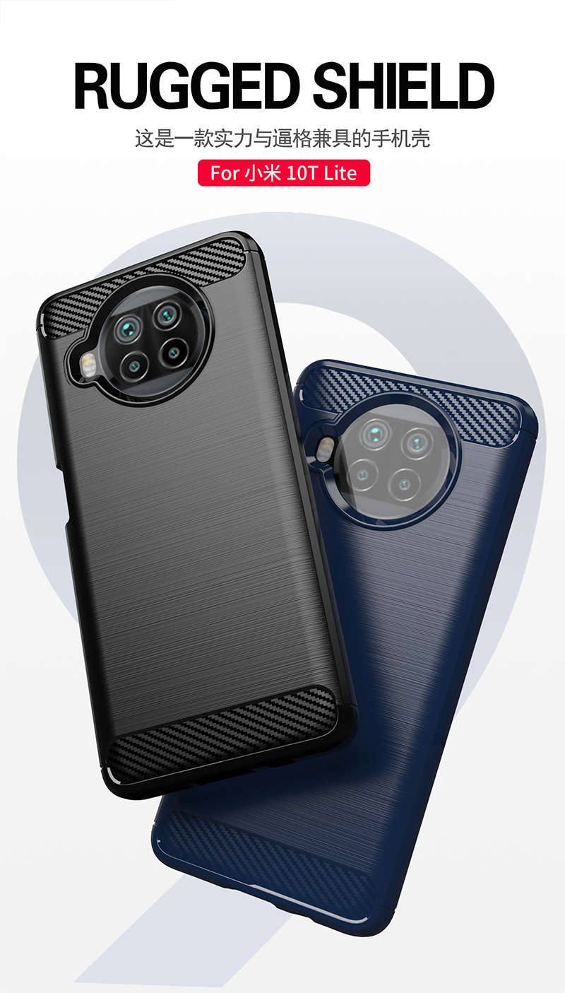 Para Xiaomi Mi 10T Lite 5G funda de silicona de fibra de carbono para Xiaomi 11T Pro 12 10T 10 11 Lite funda para Xiaomi Mi 10T Lite