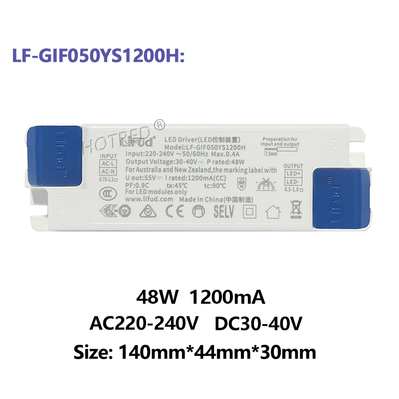 LiFud LED pilote GIRxxxYM YS 8W 30W 40W 50W 60W sans scintillement LED transformateur 350mA 600mA 900mA 1000mA 1200mA 1300mA 1400mA 1500mA