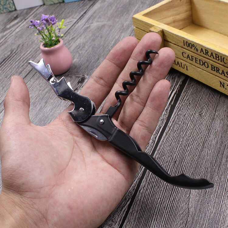 FOURETAW Portable 4 In 1 Wine Opener Multifunction Portable Screw Corkscrew Wine Bottle Opener Cook Tools