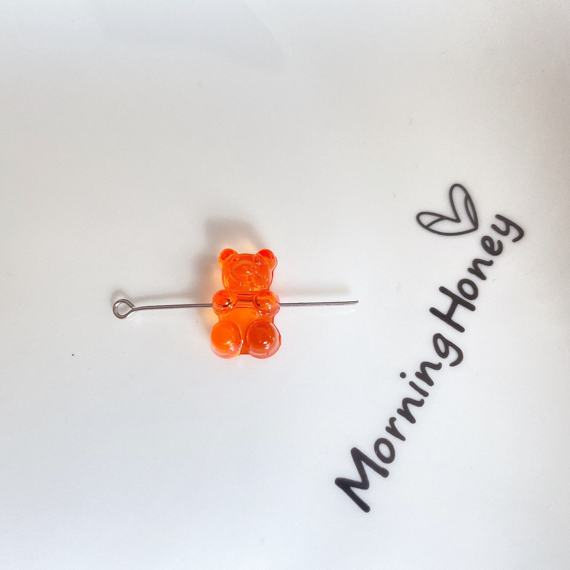 Rainbow Kleurrijke Leuke Gummy Bear Acryl Kralen Voor Sieraden Maken Ketting Armband Oorbellen Beren Kerstcadeau Kruis Gat: 14mm / green