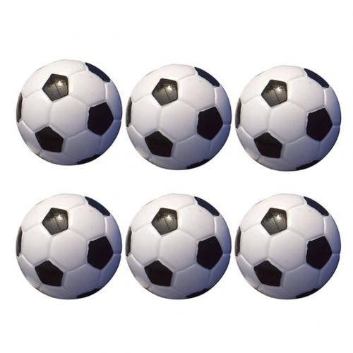 6 stk 32mm mini sort + hvid plastik bordfodbold bolde spil legetøj tilbehør bord fodbold bolde spil bord fodbold bolde g: Default Title