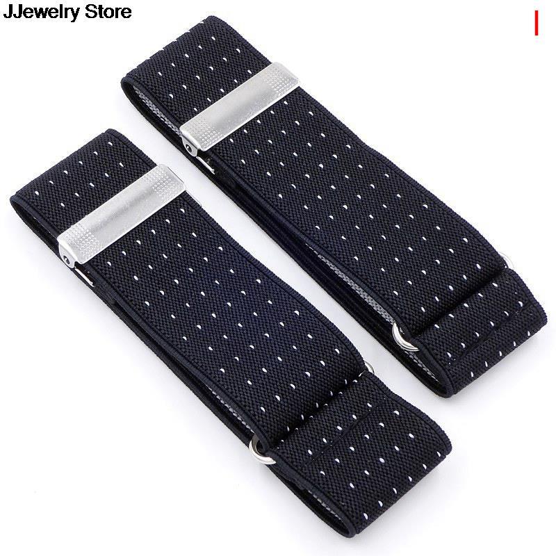1 par mænds skjorte justerbar armbånd ærme strømpebånd bartender manchet holder armbånd holder  up 36 x 3.5cm