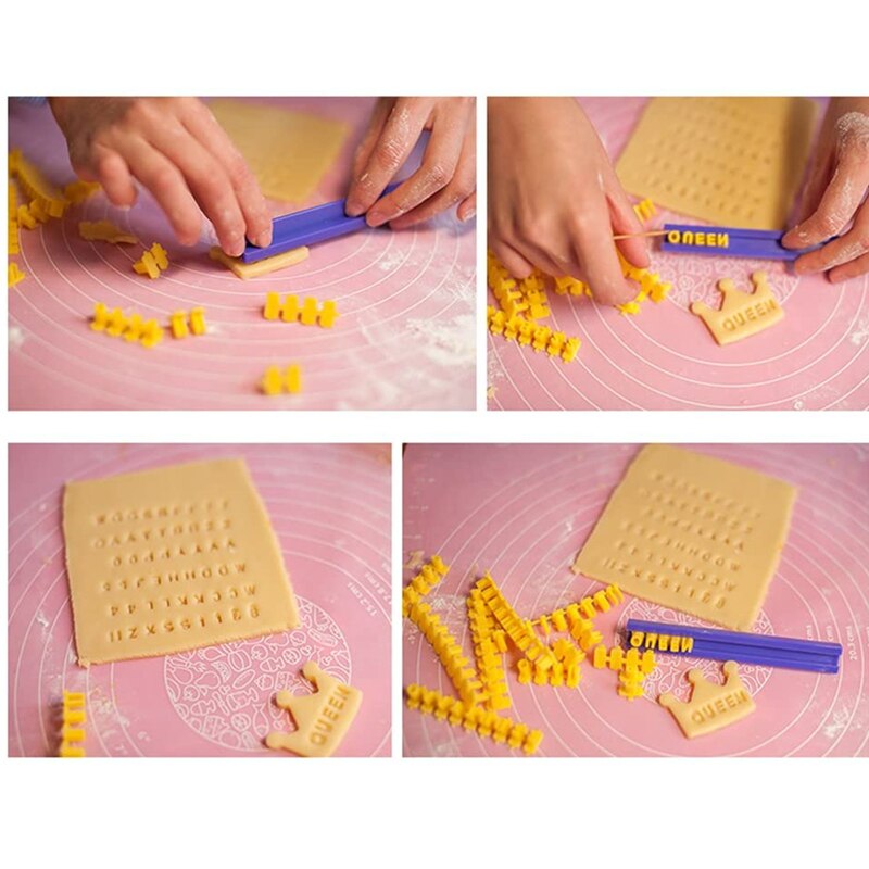 Alphabet Number & Letter Press Stamp Polymer Clay Tool Impress Embosser Set Cutter Fondant Cookie Pottery DIY Embossing Tools