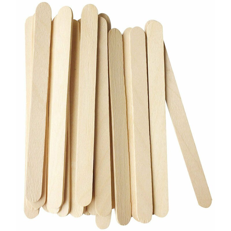 50 Uds. De palos de madera para helado de abedul, palos de madera para paletas, moldes hielo lolly, congelador, máquina para hacer helados, educativo, hecho a mano