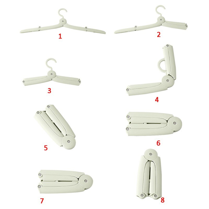 1PC Mini Foldable Portable Clothes Plastic Hangers Multifunction Travel Folding Hanger Travel Artifact Suit Laundry Drying Rack