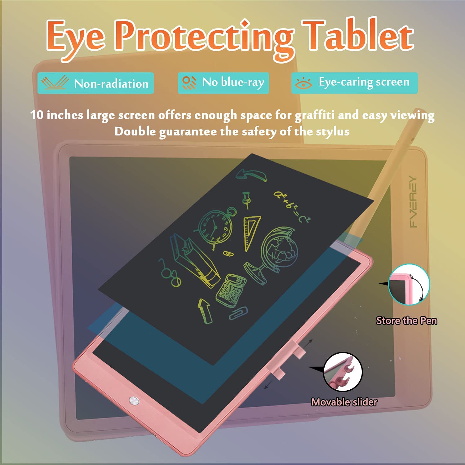 Tableta de escritura LCD para niños y adultos, tablero de dibujo gráfico electrónico de 10 y 8,5 pulgadas, para uso en el hogar, la Oficina y la escuela