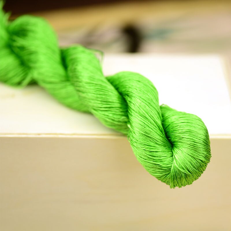 silk embroidery thread / 100% silk thread /hand embroidery embroider cross stitch/Leaf embroidery/green series: 3