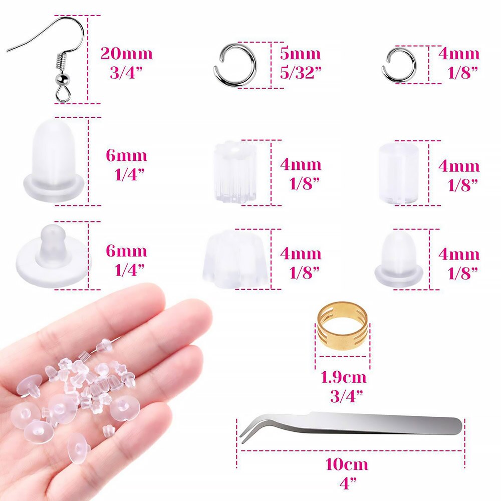 Earring Hooks Brass Rings Head Pins Clasp Supplies Kits For Jewelry Making DIY Jewellery Healthy And Environmentally