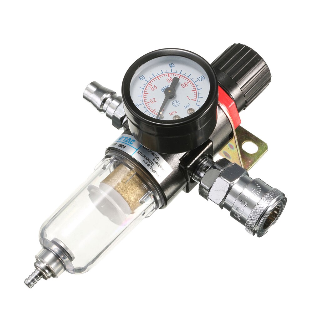 Kkmoon 30-120 psi 1/4 '' luchtcompressor filter waterafscheider val gereedschapsset met regelaar meter gereedschap onderdelen accessoires
