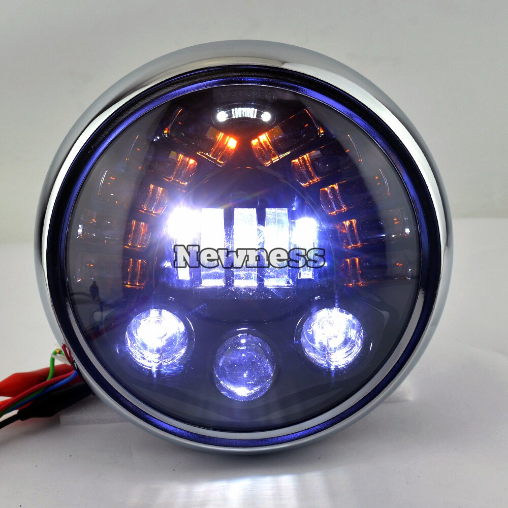 7 inch Universal Cafe Racer Round Motorcycle LED Head lamp Headlamp Distance Light Refit 7 " Motorcycle Headlight Cafe Racer