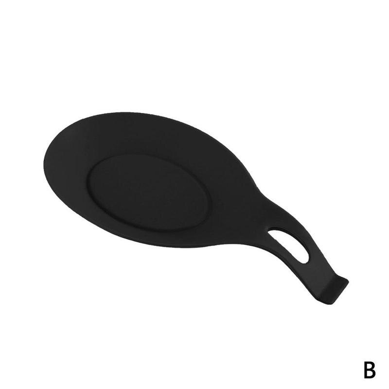 1 Stck Lebensmittel Klasse Silikon Löffel matt Wärme Geschirr Matten Löffel Rest Gerät Küche Utensilien Küche Gerichte: B