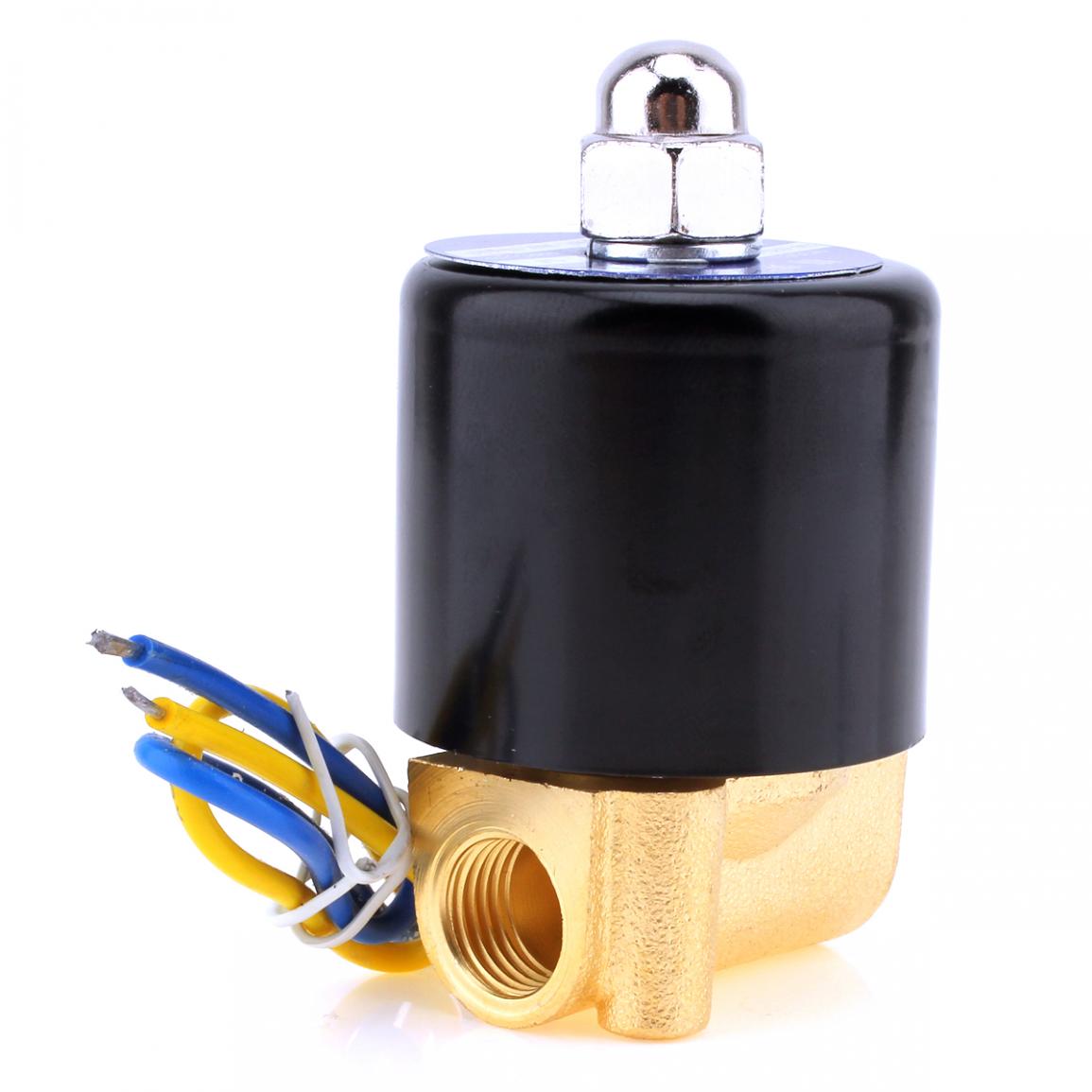 Magnetventil  dc 12v 1/4 " npt n/c messing normalt lukket elektrisk ventil til vandolie luft diesel-gas brændstoffer