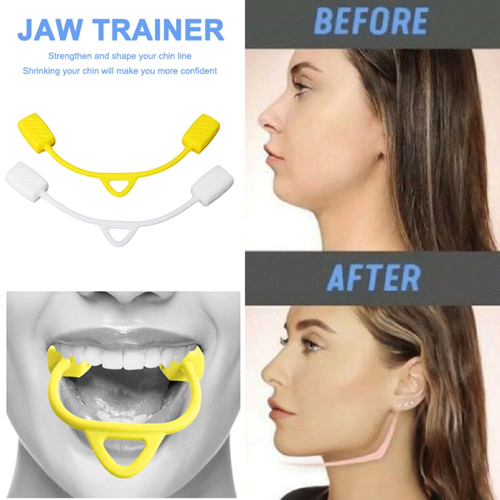 Jaw Line Trainer Mandibular Exerciser Men Women Silicone Jawline Fitness Equipment Facial Neck Toning Chew Bite Training Ball