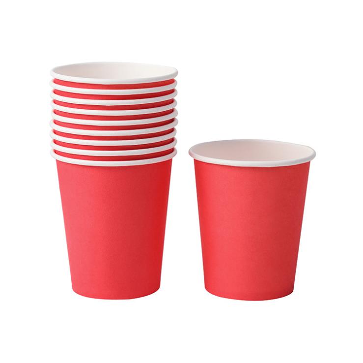 10 sztuk/zestaw jednokolorowe kubki jednorazowe 250ML papier typu kraft sok kubek do mleka środowiskowe zdrowie zaopatrzenie firm: Q