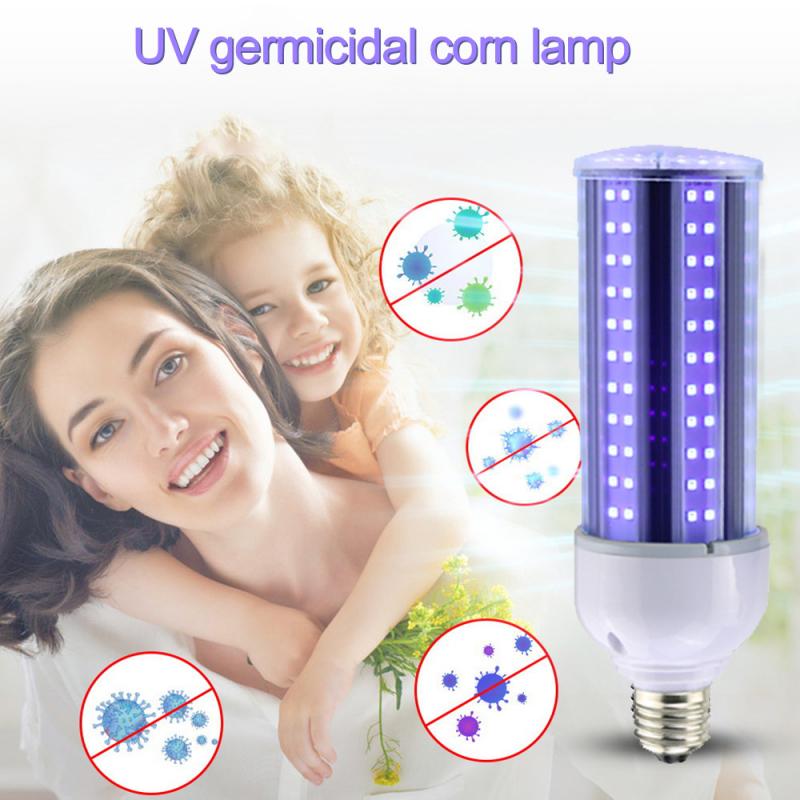 E27 30W Lámpara Germicida UV bombilla LED UVC 99.9% tasa antibacteriana purifica el aire y mata bacterias para matar ácaros