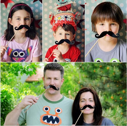 Máscara de bigote para favores divertidos, accesorios de fotomatón de boda, decoraciones de , conjunto de 76 Uds., nuevos suministros