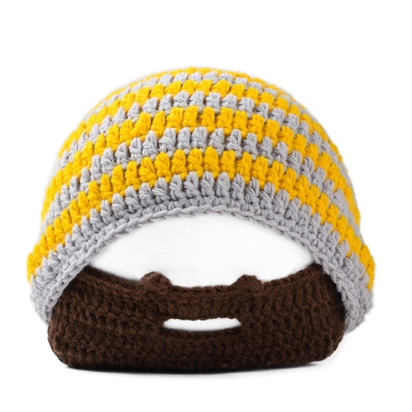 YGYEEG warm Herren Schnurrbart Mützen Coole Punk Warme Winter Neuheit Hütte Häkeln Mütze Bart Gesichtsmaske Ski Wärmer Hütte Kappen Patchwork