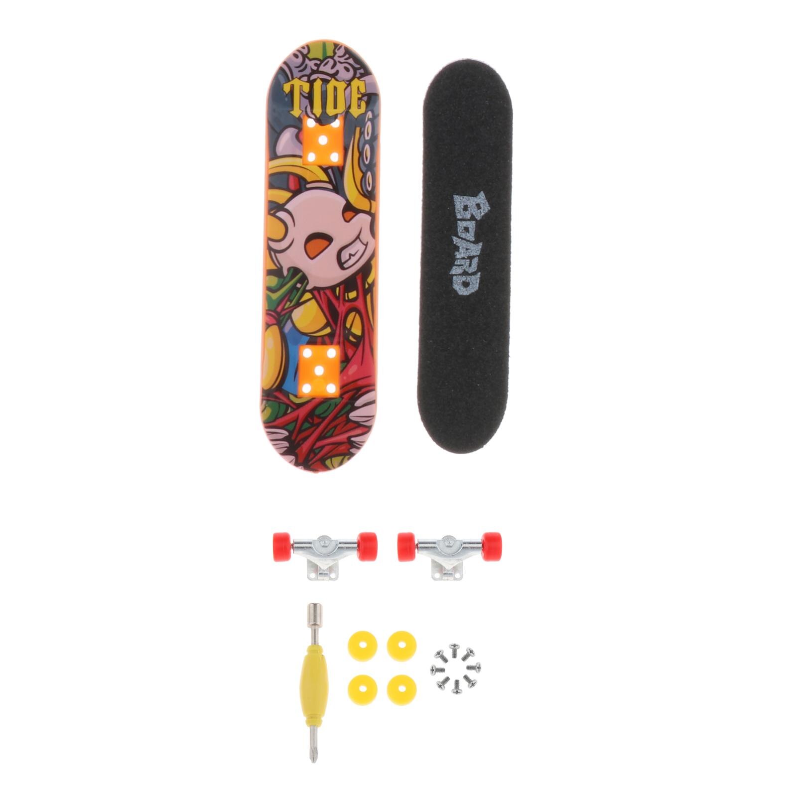 Mini Finger Toy Skateboards, Children Teens Adults Fingerboard Perfect Fidget Toy for Kids with Repair Tools: Model 4