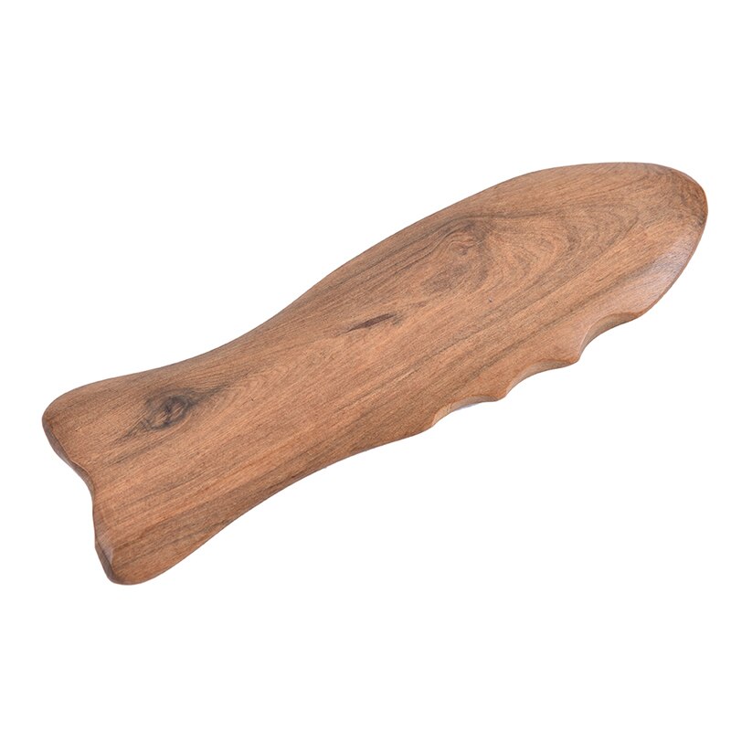 Bra trä fisk form kropp massage verktyg hälsovård avslappning trä fot roller massager hand trä massage verktyg
