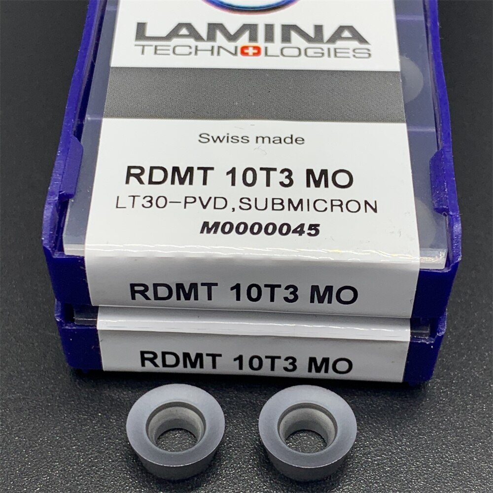 10pcs RDMT 1204 MO LT30-PVD CNC blade RDMT10T3 MO LT30-PVD LAMINA Carbide Milling Insert Cutter Lathe Tool RDMT