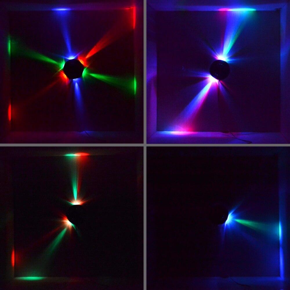 Mini Led Zonnebloem Home Party Sound Lights Decor Opknoping Muur Lamp Disco Dj Rotating Stage Bar Kerst Verlichting Licht Schijnen