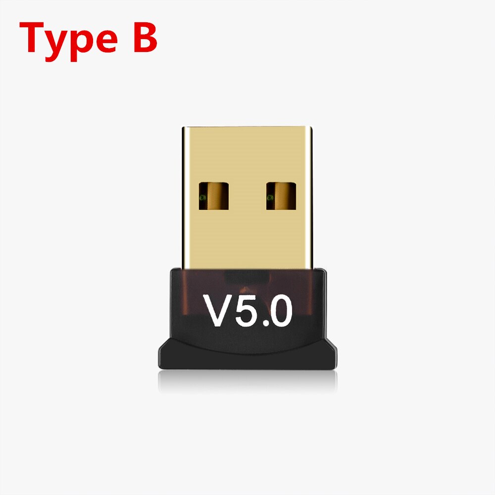 kebidumei USB Dongle Wireless Adapter Bluetooth 5.0 Dongle Music Sound Receiver Adapter Bluetooth Transmitter For Computer PC: Type B