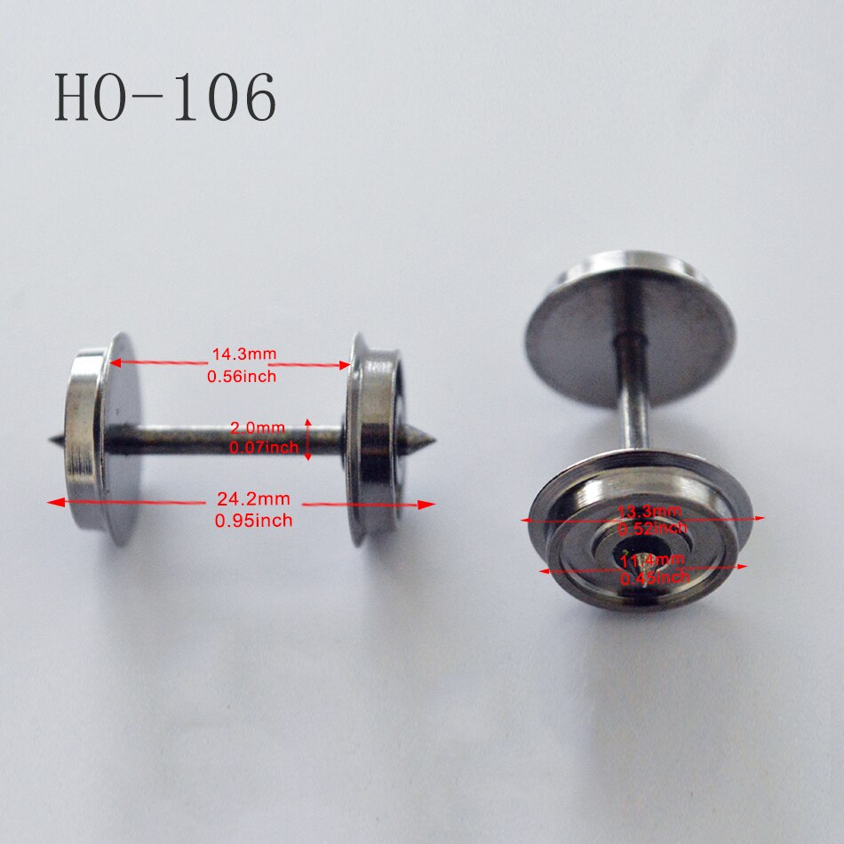 4pcs Diorama HO 1:87 Metal wheels for Model Train Railway Layout DIY Accessories DC Modeling Building Kit