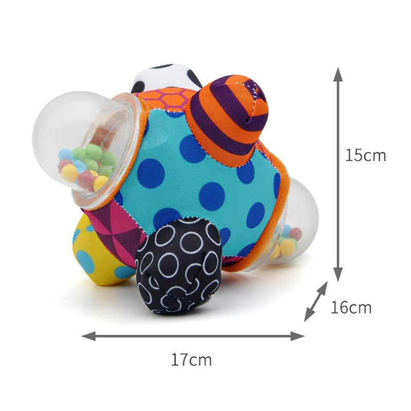 Baby Fun Polyester Kids Hand Bell Little Loud Bell Ball Rattles Intelligence Developing Tactile Sense Grasping Toy Rattle Toys: ellipse