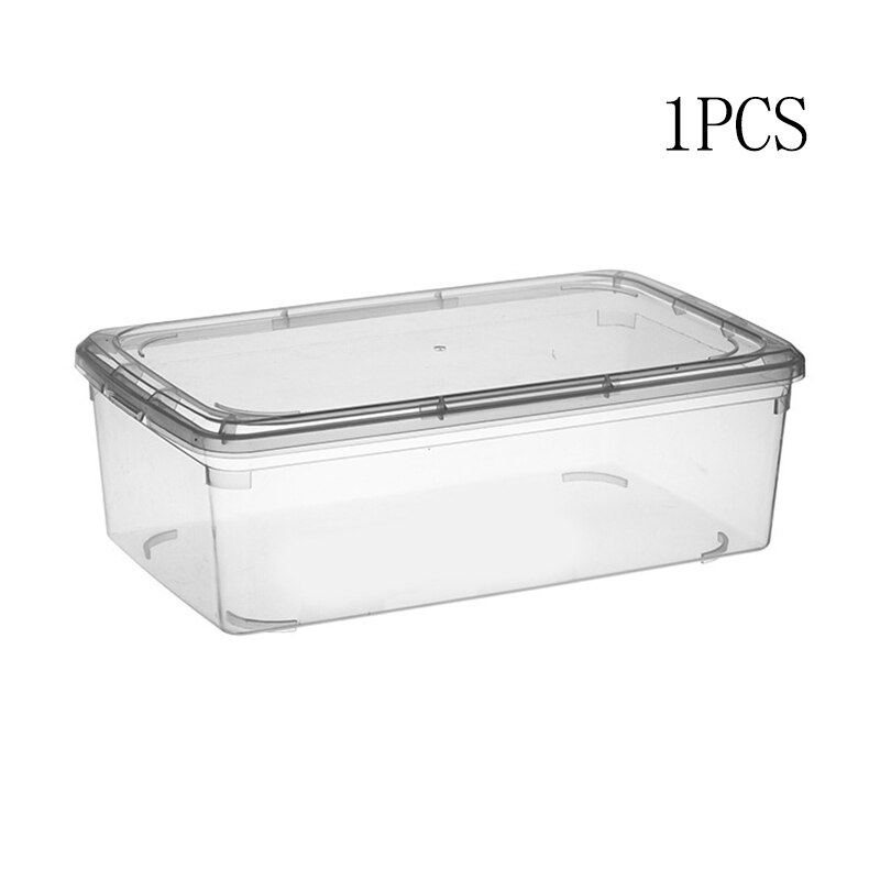 Transparent shoe box storage shoe box thickened dust-proof storage box with lid can be superimposed combined shoe cabinet: 1PCS