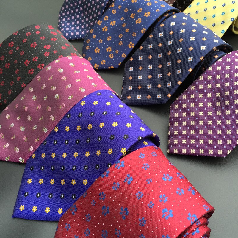 Gravata larga profissional do casamento da festa do negócio masculino do laço floral 8cm