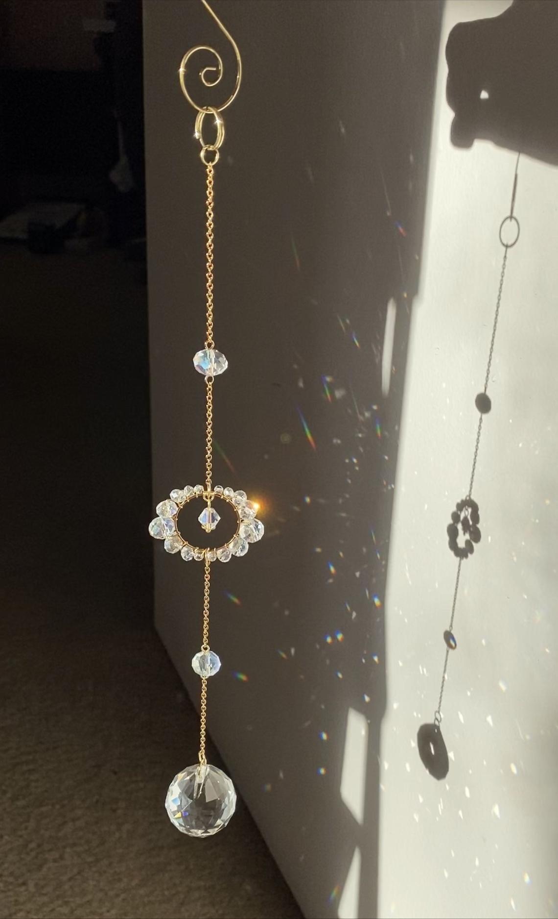 Clear crystal Suncatcher -rainbow Sun Catcher - Home Decor - Rainbow Maker - for Window - Rainbow - Mini Sun Catcher