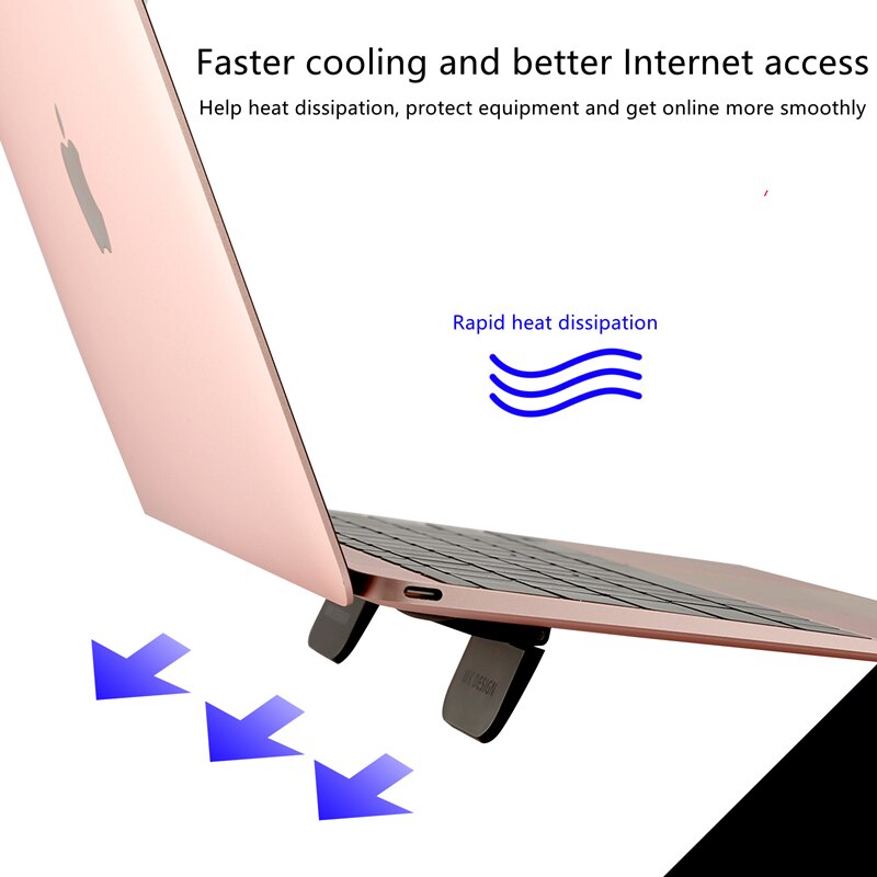 Notebook computer multifunktionel mobiltelefon holder ipad tablet bærbar mini lille varmeafledningsbase magisk klistermærke