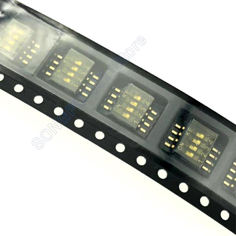 10Pcs/lot SMD Switch Toggle Switches 1.27mm Slide Type Switch 1P/2P/3P/4P/5P/6P/8P/10P Bit black Dial switches