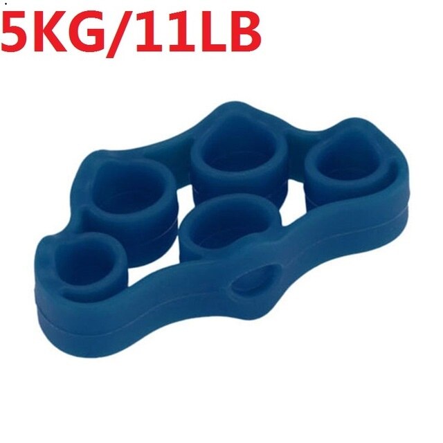 Pince à main en Silicone pour les doigts, entraîneur de force, bande de résistance pour les poignets, outil de Fitness: Dark Blue