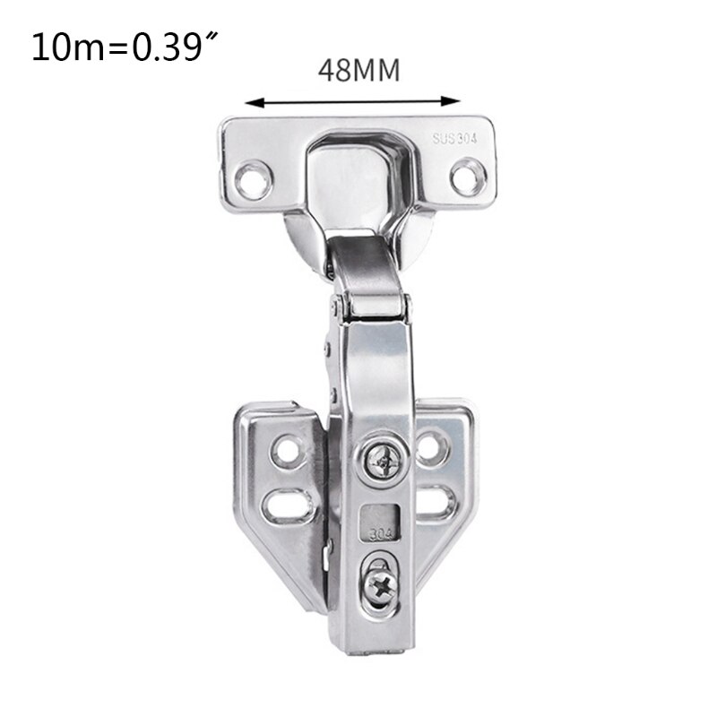 4pcs/set Stainless Steel Cabinet Door Hinge Anti-collision Doorstop Wardrobe Silent Hydraulic Hinges Furniture Accessory