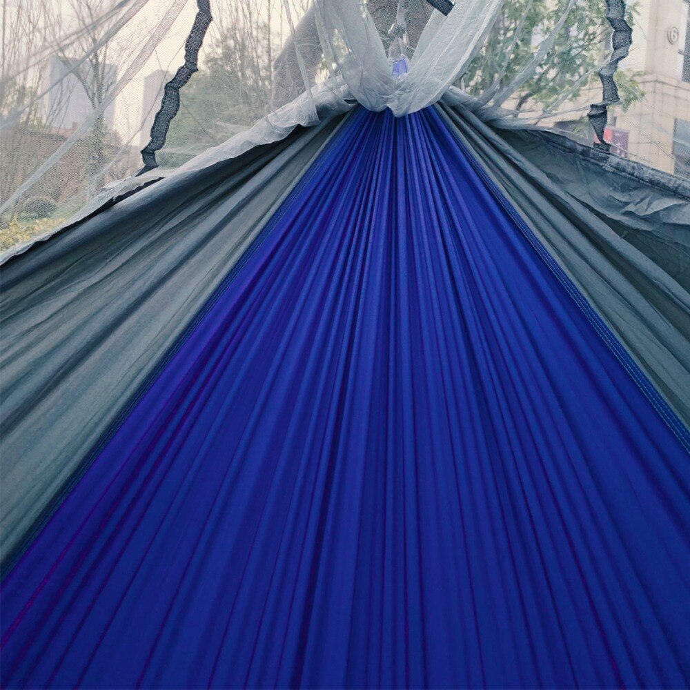 1-2 Person 260*140cm Camping Hammock Outdoor Mosquito Bug Net Portable Parachute Nylon Hammock for Sleeping Travel Hiking