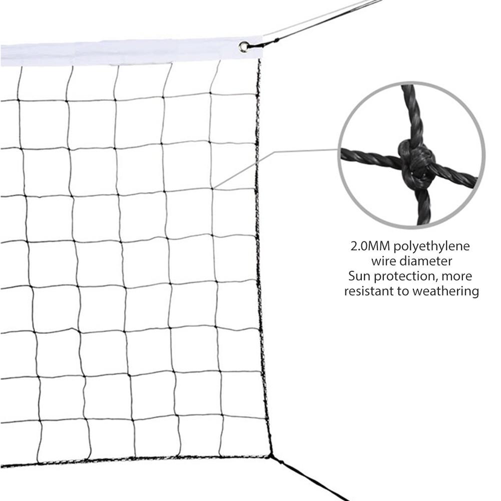 Sportstræning standard badmintonnet udendørs tennisnet mesh volleyballnet øvelse 3 størrelser solbeskyttelsesnet: Klar