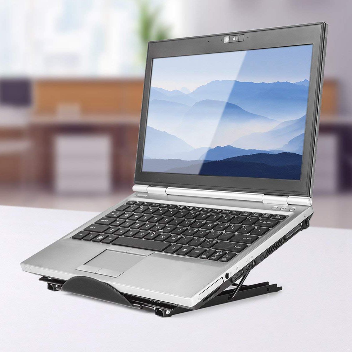 Mesh Ventilated Adjustable Laptop Stand for Laptop/Notebook /Tablet and more (Black)