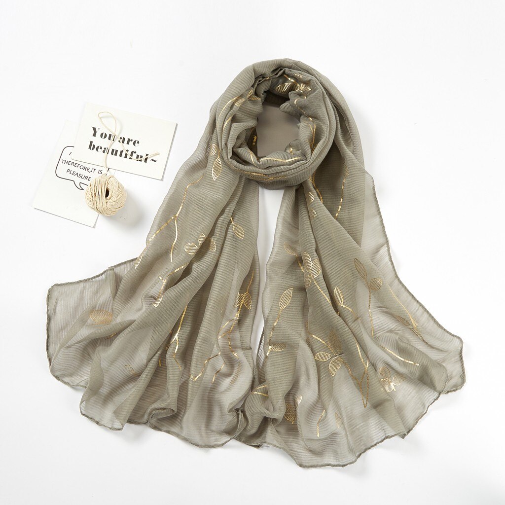 Vrouwen Chiffon Hoofddoek Bloemenprint Hoofd Slijtage Hijab Lange Sjaal Moslim Sjaal Islamitische Hijaabs Arabische Wrap Hoofd Sjaals
