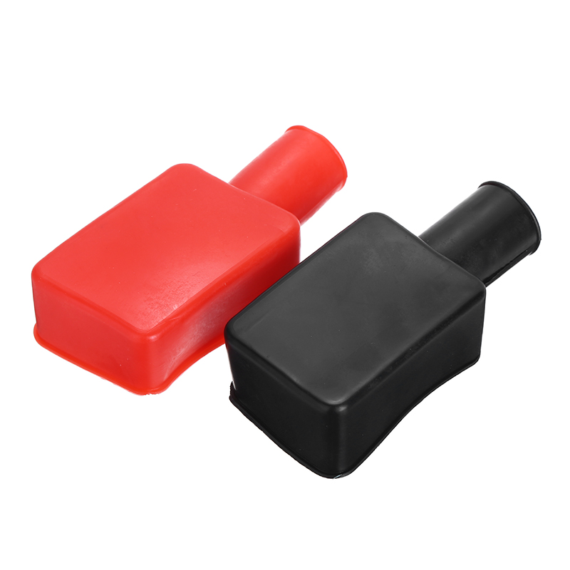 2pcs Car Battery Negative Positive Terminal Covers Cap Boot Insulating Protector Replacement Batteries Car Accessories