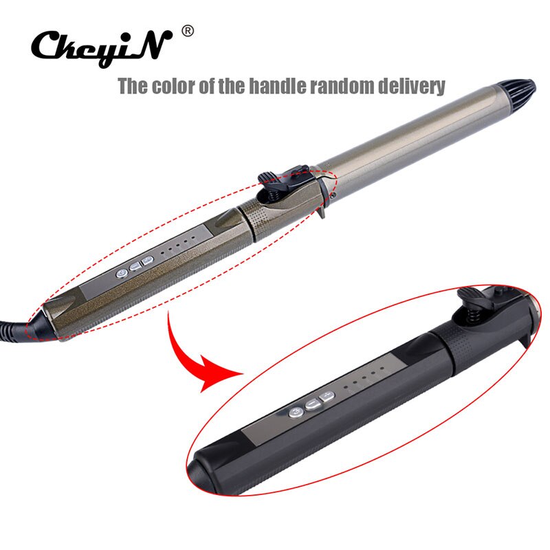 Salon Ceramic hair curling iron 360 rotating clip crimper curler rollers Waver Big Wave Hair Styler styling tool 46